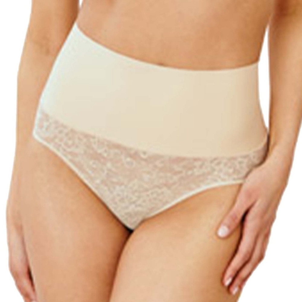 Maidenform Flexees Shaper Brief Nude Lace Firm Cool Comfort Size Small N…
